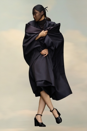 Maison Margiela British Mohair Blanket Coat Navy | 021984-YGJ