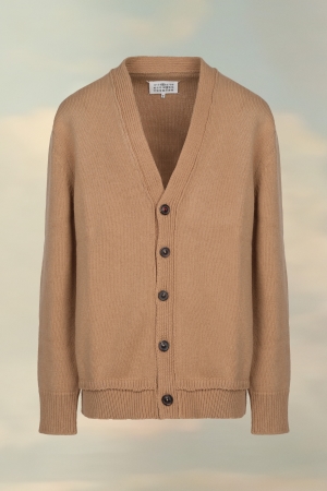 Maison Margiela Elbow Patch Cardigan Bronze | 917085-OLR