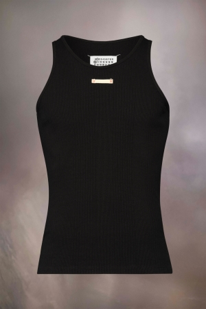 Maison Margiela Fancy Rib Tank Top Ecru | 310985-DFO