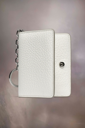 Maison Margiela Four Stitches Keyring Cardholder White | 382054-ZVL