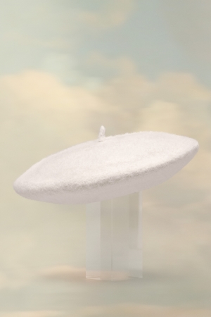 Maison Margiela Heavy Wool Beret Milk | 465103-ZKF