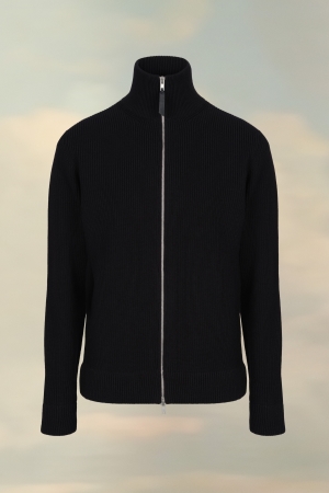 Maison Margiela Knit Zip-up Cardigan Navy | 097184-JVH