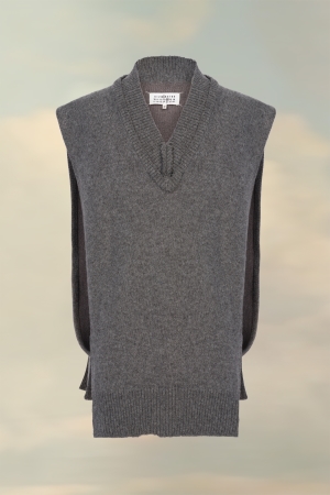 Maison Margiela Layered Knit Vest Bronze | 925386-BCM