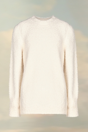 Maison Margiela Oversized Piled Sweater Off white | 675821-AIQ