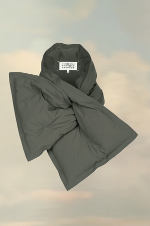 Maison Margiela Recycled Nylon Scarf Olive | 051268-LVI