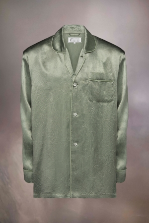 Maison Margiela Satin Shirt Sage | 503149-NPJ