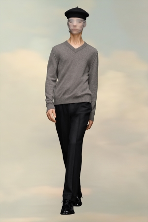 Maison Margiela V-neck Cashmere Sweater Camel | 207584-GXQ