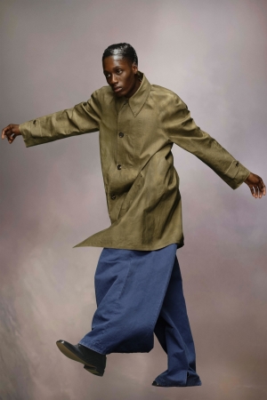 Maison Margiela Waxed Cotton Coat Olive | 396715-WXB